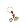 Llavero de coche con cerradura Longfeng Ruyi de latón, colgante retro con cinco emperadores, dinero Hulu, colgante para bolso de hombre y mujer, estilo chino