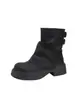 En Stock~ Botines para Mujer con Aumento de Altura de 8 cm para Personas Bajas, Nuevos Botines de Pantalón con Suela Gruesa Otoño e Invierno 2025, Botines Marrones