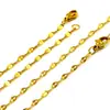 Moderna de Moda Cadena Lisa Cadena de Labios Simple Personalizada Hueca Cadena para Clavícula Acero Inoxidable Chapado en Oro de 18K Cadena de Cadena para Accesorios