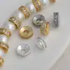 Cuentas Separadoras al por Mayor Color Dorado de 18K que Conserva el Color Microincrustaciones de Circonita Forma de Rueda DIY Pulsera Collar Cuentas Sueltas Accesorios de Joyería
