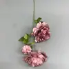 Flores de Peonía Artificiales Transfronterizas, Accesorios de Alta Calidad, Flores Falsas para Paredes de Fondo de Centro Comercial, Flores Falsas para Bodas, Flores de Seda, Flores para Pasillo