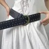 Cinturón Ancho Estilo Western Americano Retro para Mujer Bohemio Jeans Resistentes con Cinturón de Personalidad de Nicho