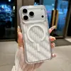 Adequado para iPhone 18 Pro Max, capa de telefone magnética com efeito de ondulação d'água, capa protetora simples anti-queda de cobertura total para Apple 17
