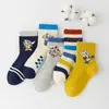 Calcetines de Invierno Gruesos de Algodón Peinado con Diseño de Ratón de Seis Dedos para Niños y Niñas, Calcetines Largos Cálidos de Algodón con Dibujos, Calcetines para Estudiantes