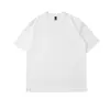 Camiseta de algodão para trabalho masculina e feminina gola redonda solta casual básica branca cor sólida versátil para casal verão moderna manga curta