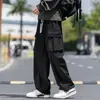 Pantalones de trabajo casuales estilo americano talla extra para hombre, nuevos pantalones rectos versátiles impermeables de múltiples bolsillos de moda holgados para primavera y otoño