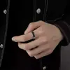 Nuevo Anillo de Tablero de Ajedrez con Gota de Aceite de Diseño Original Yuhong para Hombre Estilo Fresco de Moda Nuevo Versátil Diseño Abierto