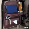 Bolsa de armazenamento de couro para encosto de banco de carro bolsa suspensa caixa de armazenamento multifuncional bolsa de armazenamento bolsa suspensa de armazenamento mesa de jantar de carro