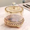 Caixa de Doces de Cristal para Sala de Estar, Pote de Vidro de Aparência Sofisticada para Doces, Pote de Armazenamento de Luxo Acessível, Mesa de Centro, Pote de Açúcar, Lanches