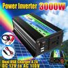Wishebayshopee12V a 220V/110V 3000W Fuente de Alimentación Inversor de Coche Doble USB Inteligente y Eficiente