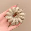 Goma para el pelo floral marrón, elegante y a la moda, con diseño de cuadros para mujer, nuevo estilo 2026, accesorio para el pelo de tela de alta calidad