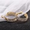 Aguja de Plata S925 Microincrustada Diamante Completo Exquisito Anillo de Oreja de Moda Sentido de Alta Gama Combinable Pendiente Distintivo Anillo para Mujer Popular en Internet Nueva Llegada