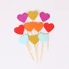 Suprimentos para Bolo de Aniversário Amor Bolo de Aniversário Pacote com 10 Cores para Assar Decoração de Bolo Inserção para Festa Pacote de Bolo