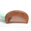 Peine de madera de durazno portátil pequeño peine cabello lacio hogar fábrica directa personalizado logo grabado bolsa de masaje peine regalo