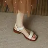 Sandálias Romanas Retro Simples de Uma Tira para Mulheres 2026 Novo Estilo de Verão Sandálias Planas de Praia Abertas no Dedo do Pé Tamanho Grande 35-42