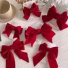 Pasador de Pelo con Lazo Rojo Adorno para el Cabello de Niñas Accesorios para el Cabello de Otoño e Invierno Pasador Festivo del Día Nacional Elegante Dulce Elegante Pinza Superior