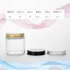 Frascos de Vidro Transparente com Tampa de Alumínio para Cremes, Creme para Olhos, Creme Facial, Frascos Dispensadores de Cosméticos, Frascos de Amostra de Vidro Portáteis para Viagem Venda por Atacado