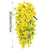 Colgante de pared con flores de campanilla artificiales transfronterizo, cesta colgante para jardín y patio, enredadera colgante, decoración de flores artificiales realistas para el hogar
