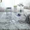 Tapete Nórdico Tie-dye de Seda e Lã para Casa Cross-border Dropshipping Simples Tapete de Chão para Sala de Estar Tapete de Pelúcia para Quarto ao Lado da Cama Capacho