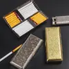 Estuche Metálico Doble para Cigarrillos Serie Patrón Floral, Portátil, a Prueba de Humedad, Resistente a la Presión, Capacidad para 14 Cigarrillos Slim, Accesorio de Fumar Creativo Personalizado