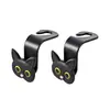 Gancho para Respaldo de Asiento de Coche, Gancho Lindo de Gato Negro de Dibujos Animados para el Asiento Trasero, Gancho de Almacenamiento para Coche sin Daños