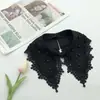 Gola Falsa de Renda com Contas Popular Transfronteiriça Gola Decorativa Versátil para Camisa Suéter Gola Falsa Multicolorida Atacado em Estoque