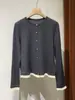 ¡Mejora de estilo! Camiseta de encaje de doble hilo 60 count lavable a máquina + cárdigan con botón hecho a mano + falda midi H092505