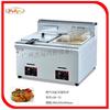 Jie Guan GF-72 gas doble cilindro doble tamiz Freidora Freidora sartén papas fritas nuggets de pollo frito