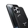 Funda Magnética Metálica Ultra Delgada de Círculo Delgado para Teléfono Móvil Adecuada para Iphone1615Promax Cubierta Protectora de TPU Mate con Tacto de Piel