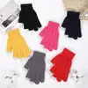 Luvas de Tricô para Ciclismo com Tela Sensível ao Toque para Homens e Mulheres, à Prova de Frio para Outono e Inverno, Cor Lisa Pura, Antiderrapantes, Luvas Quentes, Logo Personalizável