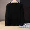 Suéter de cachemira estilo bebé para hombre, cuello alto medio, color liso, tejido grueso, casual y apto para negocios, capa base suave y cómoda
