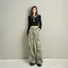 Jeans Laranja Infantil # Céu Estrelado Cinza Tie-Dye Tendência de Perna Larga para Mulheres, Solto e Emagrecedor, Bordado com Estrelas, Calças Versáteis de Comprimento Total