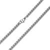 Collar de perlas cuadradas de acero inoxidable, directo de fábrica, cadena de joyería de acero de titanio, cadena gruesa, accesorios de bricolaje, cadena de hueso de serpiente para hombres