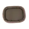 Cama para Perro para Todas las Estaciones, Cama Ovalada, Cama Cálida para Gato con Rayas Oxford, Cama para Mascota, Cama para Perro Lavable, Dropshipping Disponible
