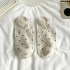 Calcetines de Punto de Onda Nueva para Niños Lindos Ins Modernos de Verano Delgados de Tubo Corto Boca Baja Invisibles No se Caen con Calcetines de Lunares para Hombre