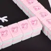 Azulejos de Mahjong Caseros de Dibujos Animados Lindos de Moda Manivela Manual Azulejos de Viaje Azulejos de Mahjong para Dormitorio Logo de Regalo Beneficios