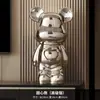 Fabricante Original Figuras de Oso Violento Electrochapadas Procesamiento de Logotipo Personalizado Cerámica Múltiples Tamaños Venta al por Mayor Decoración del Hogar