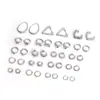 Brincos Geométricos de Aço Inoxidável Europeus e Americanos para Mulheres, Estilo Minimalista, Ear Cuffs de Luxo Versáteis da Moda, Atacado