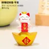 Brinquedo Giratório de Gato Fofo Gato da Sorte Decoração para Casa Mesa de Escritório Decoração para Alívio de Estresse Presente