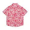 Camisas Florales de Comercio Exterior Transfronterizo, Manga Corta, Unisex, Estilo Pareja, Estilo Vacaciones en la Playa, Festival Songkran, Camisas Tailandesas, Chaquetas