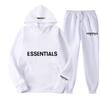 FEAR OF GOD fio duplo Essentials novo suéter de manga comprida para homens e mulheres conjunto de suéter moletom com capuz