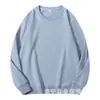 Sudadera de Algodón Puro con Cuello Redondo para Hombre, Estilo Primavera y Otoño, Ropa de Otoño para Hombre de Color Sólido, Chaqueta Casual Americana para Hombre, Peso Alto para Otoño