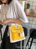 Bolsa tiracolo estilo coreano para meninas, bolsa pequena para estudantes, estilo japonês, harajuku, estampa de letras, bolsa de lona macia para meninas