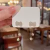 Pendientes de Borla con Lazo Super Brillantes, de Moda y Exquisitos para Mujer, Lujo Ligero, Diseño Versátil, Pendientes de Nicho, Pendientes de Gama Alta