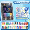 Marcador Glitter Dupla Ponta Duas Cores Marcador Glitter Perolado Espesso Caneta Marcadora Glitter para Crianças Estudante Caneta de Pintura Destaque de Caderno