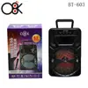 Caixa de Som Bluetooth Sem Fio Bt-603 Alto-falante de Graves de 6,5 polegadas Caixa de Som Portátil para Exterior com Microfone