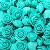 Flor de Rosa de Espuma PE de Simulação de 3,5cm Guirlanda de Flores Decorativa Manual com Flor Flor Artificial Cabeça de Flor Pequena de Espuma fabricantes