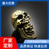 Colgante de cuchillo con forma de calavera y hueso de dos cabezas de latón, accesorio decorativo de cuerda EDC de latón, colgante de cuerda para paraguas DIY, colgante de llave de coche