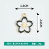 Jóias diy acessórios versão coreana de flor de cerejeira cinco pétalas padrão de flor gota de óleo liga colar pulseira único pendurado pequeno pingente atacado