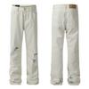 G6462 Moda Retro Americana de Calle Ropa Urbana para Hombre Diseño Recto Resistente Desgastado Jeans que Aumentan la Altura para Hombres y Mujeres